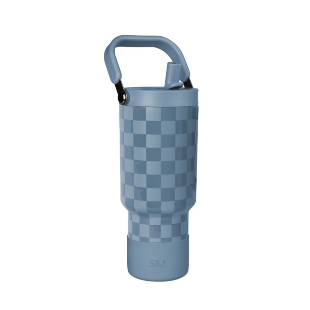Simple Modern Trek Pivot Tumbler in Blue Checkered Print